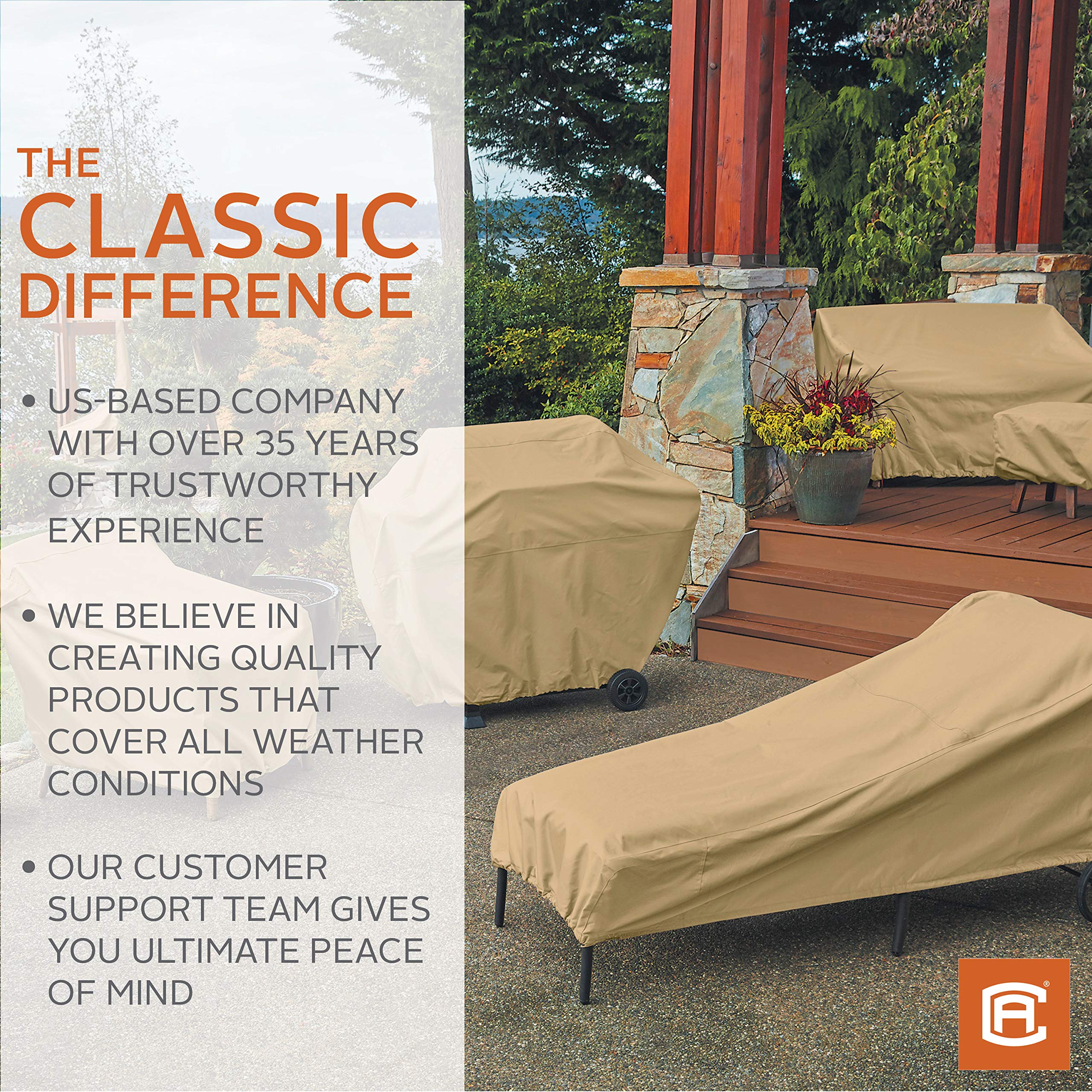 Foto 6 pulgar | Funda Para Muebles De Patio Classic Accessories, Terrazo, 2,54 M - Venta Internacional.