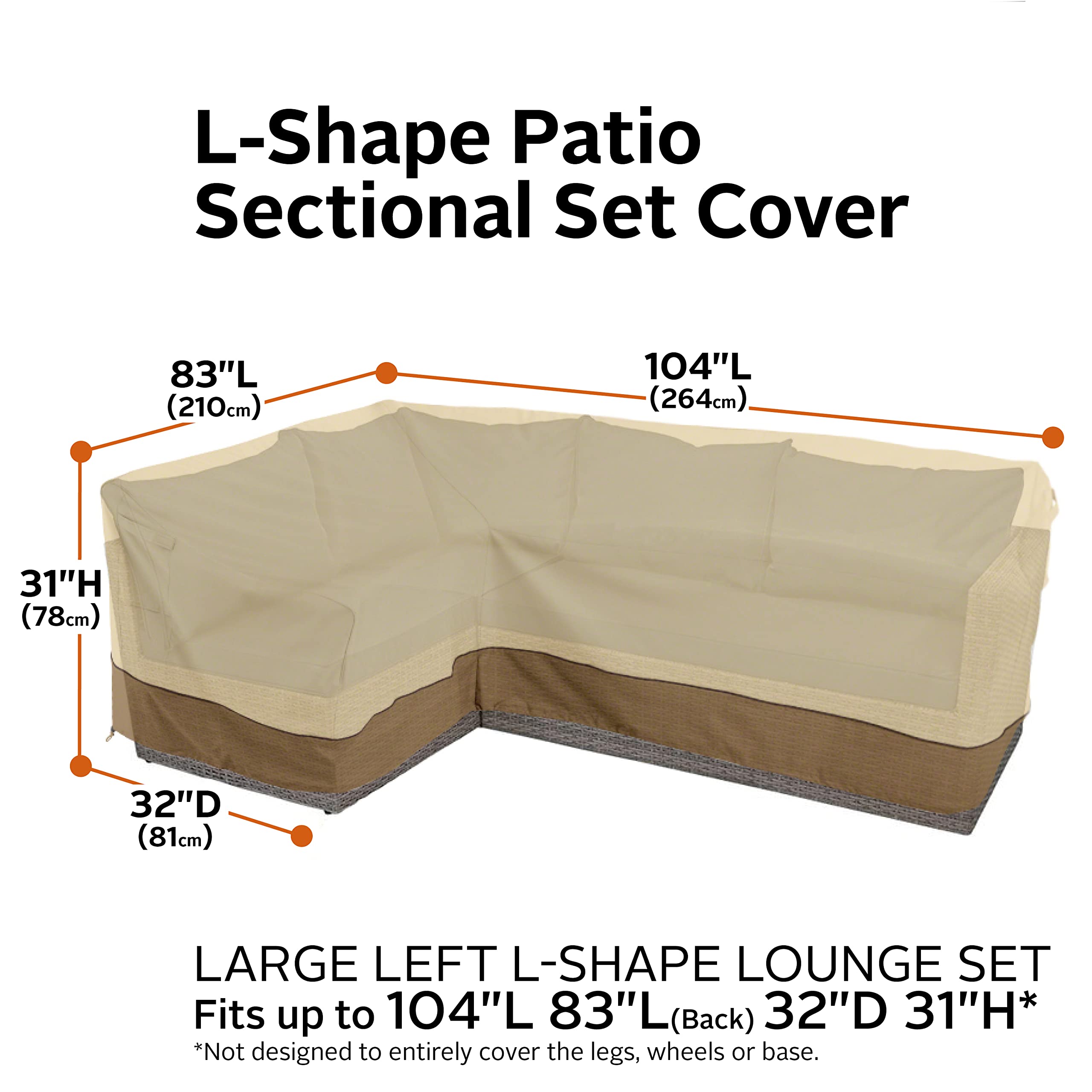 Foto 4 pulgar | Funda Para Muebles De Patio, Accesorios Clásicos, Terraza En Forma De L - Venta Internacional.