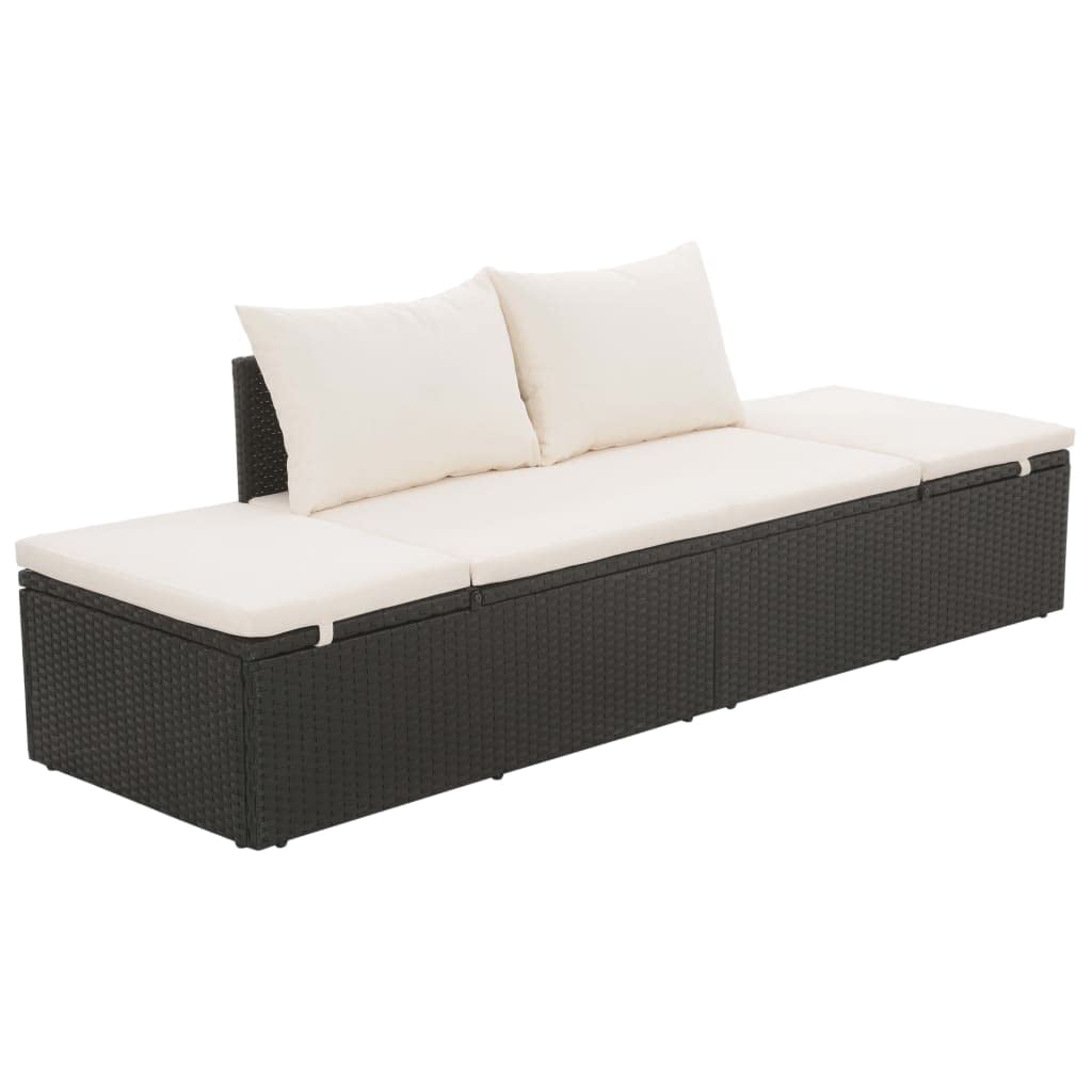 Foto 2 pulgar | Cama De Patio Y Tumbona Vidaxl Ajustables En Poliratán - Venta Internacional.