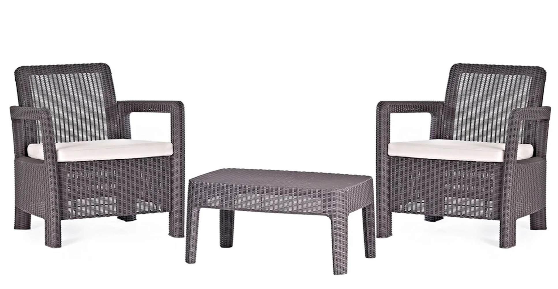 Foto 2 pulgar | Set de Balcón Tarifa Café 3 Piezas 2 Sillones Individuales y una Mesa