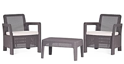 Foto 1 | Set de Balcón Tarifa Café 3 Piezas 2 Sillones Individuales y una Mesa