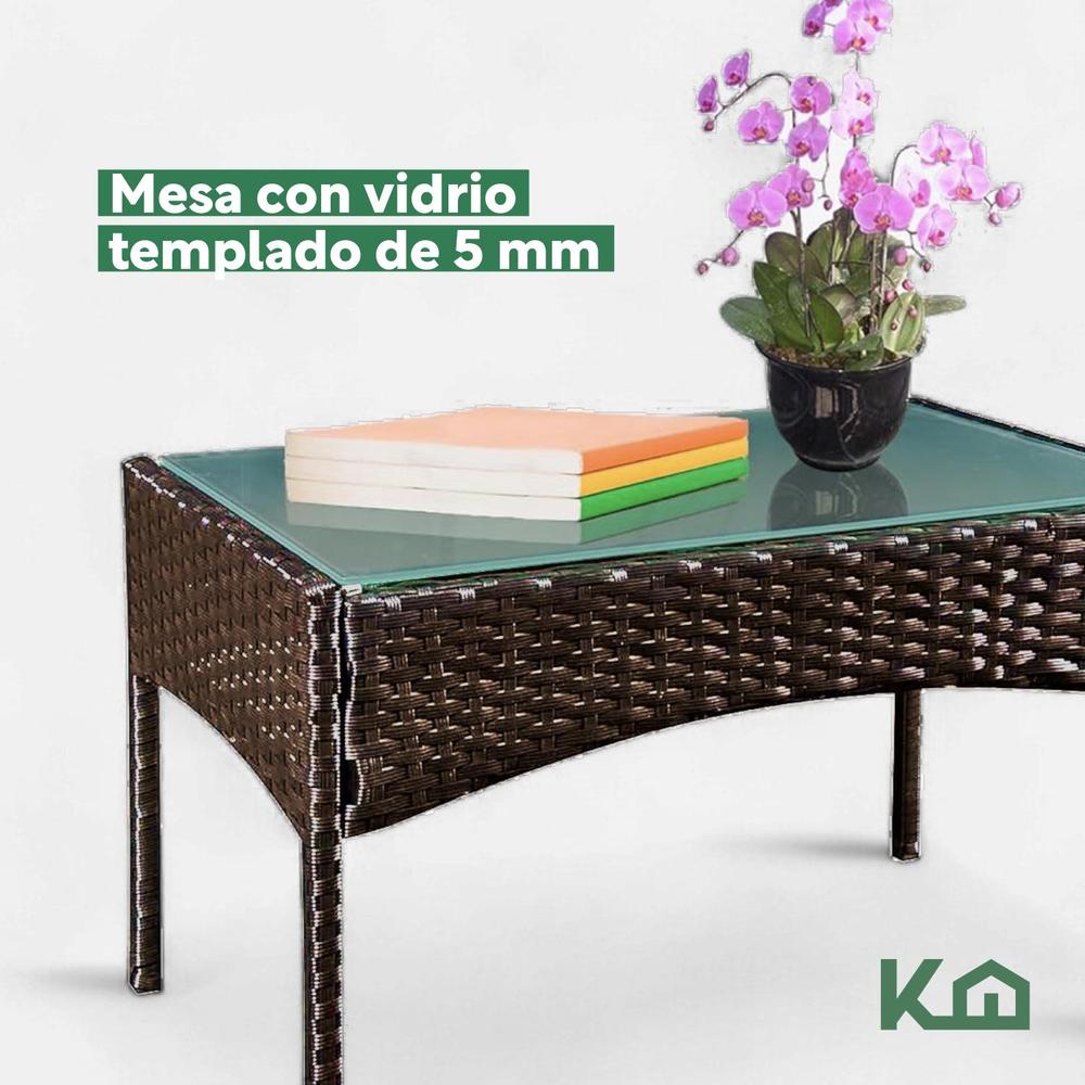 Foto 4 | Sala para Exterior Marrón KingsHouse 4 Piezas