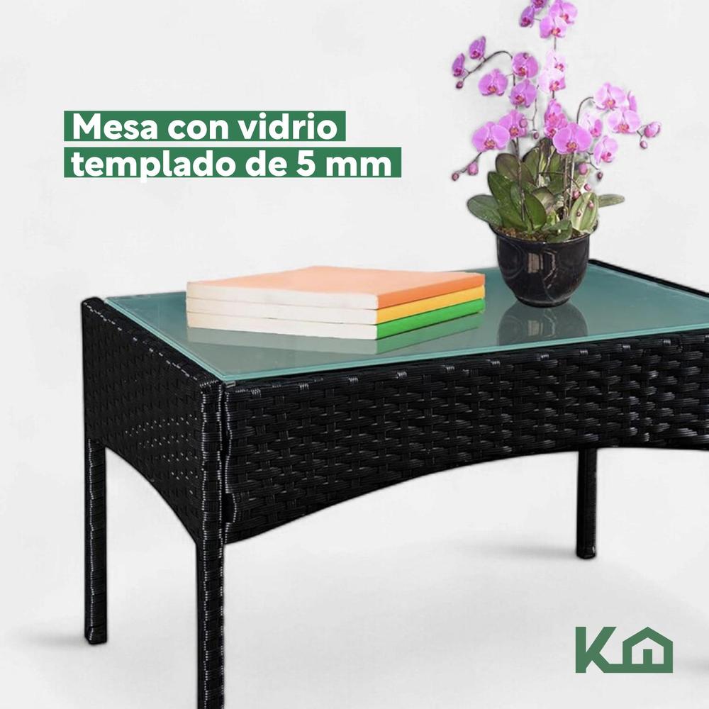 Foto 4 | Sala para Exterior Negra KingsHouse 4 Piezas