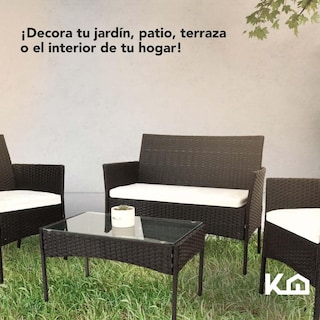 Foto 8 | Sala para Exterior Negra KingsHouse 4 Piezas
