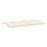 Cojín Para Banco De Jardín Vidaxl, Tela Oxford, Color Blanco Crema, 100% Poliéster - Venta Internacional.