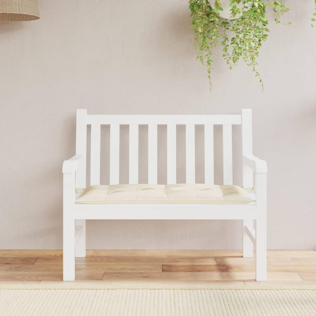 Foto 3 pulgar | Cojín Para Banco De Jardín Vidaxl, Tela Oxford, Color Blanco Crema, 100% Poliéster - Venta Internacional.