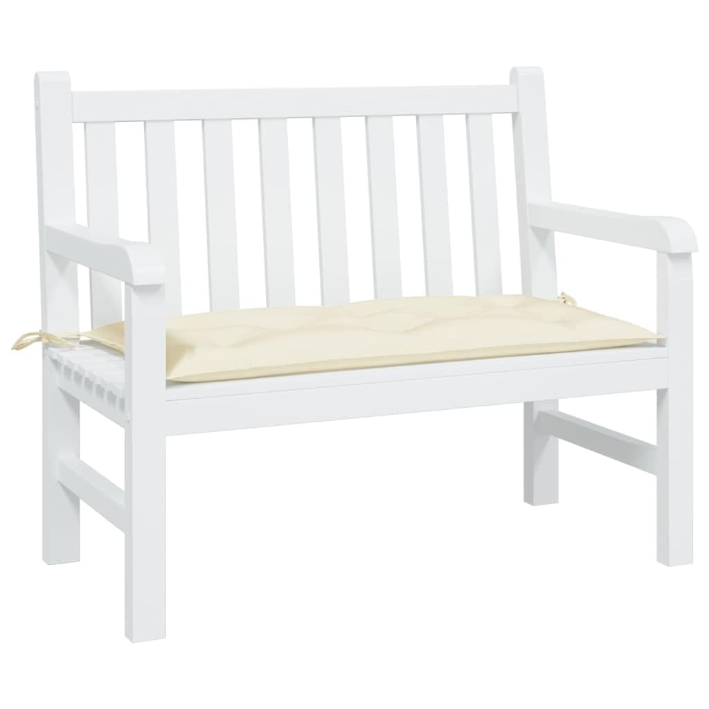 Foto 4 | Cojín Para Banco De Jardín Vidaxl, Tela Oxford, Color Blanco Crema, 100% Poliéster - Venta Internacional.