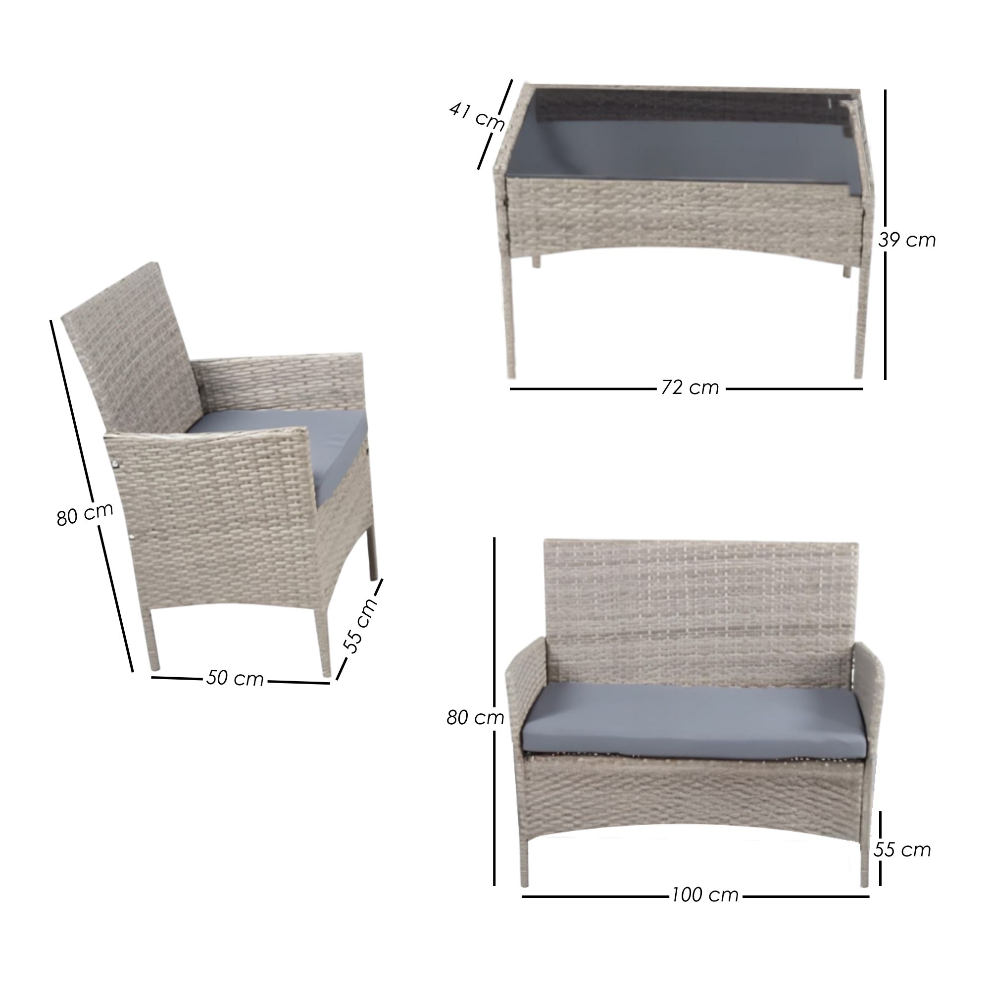 Foto 3 pulgar | Ilios Innova | Juego De Muebles De Jardín De Mimbre Para 8 Personas