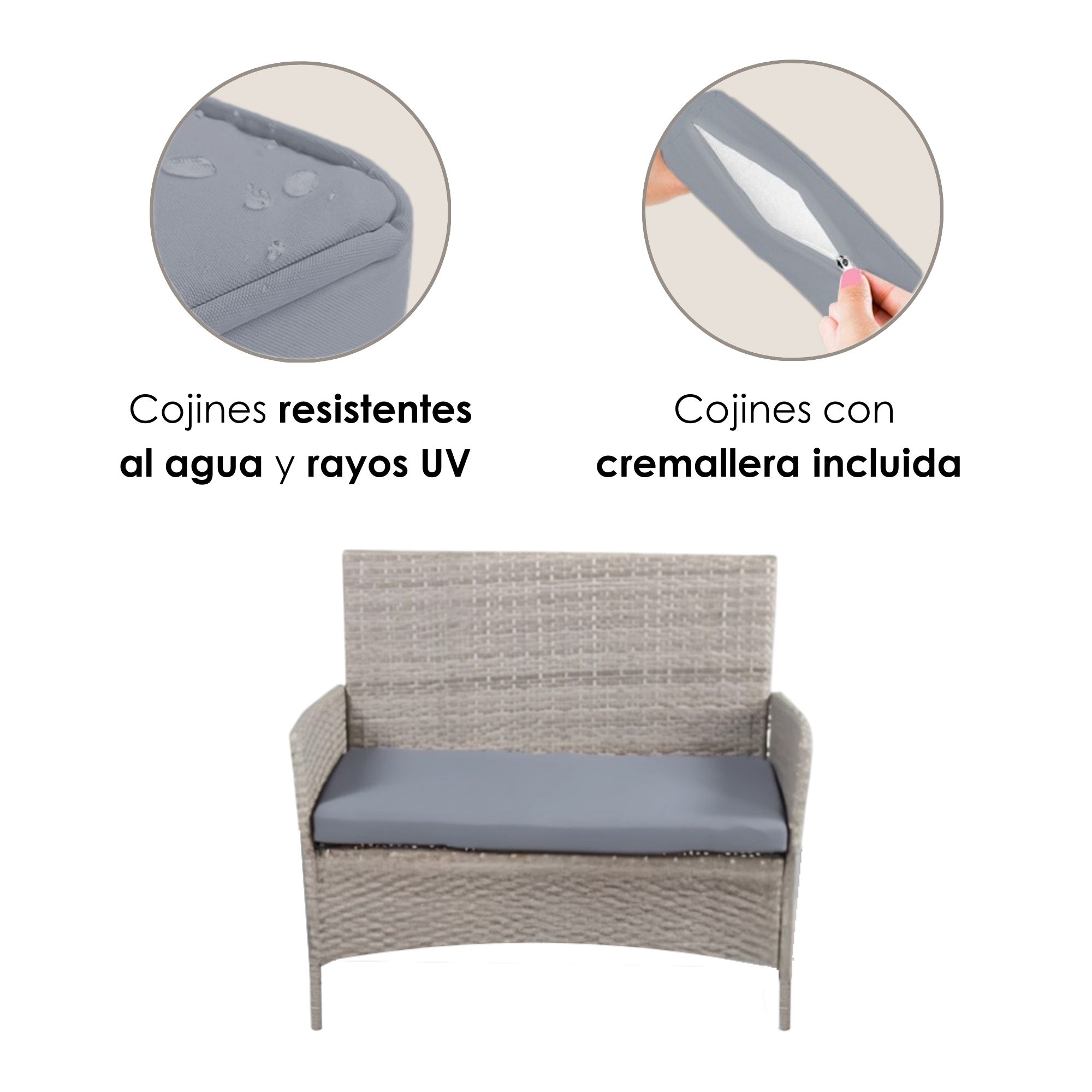 Foto 8 pulgar | Ilios Innova | Juego De Muebles De Jardín De Mimbre Para 8 Personas