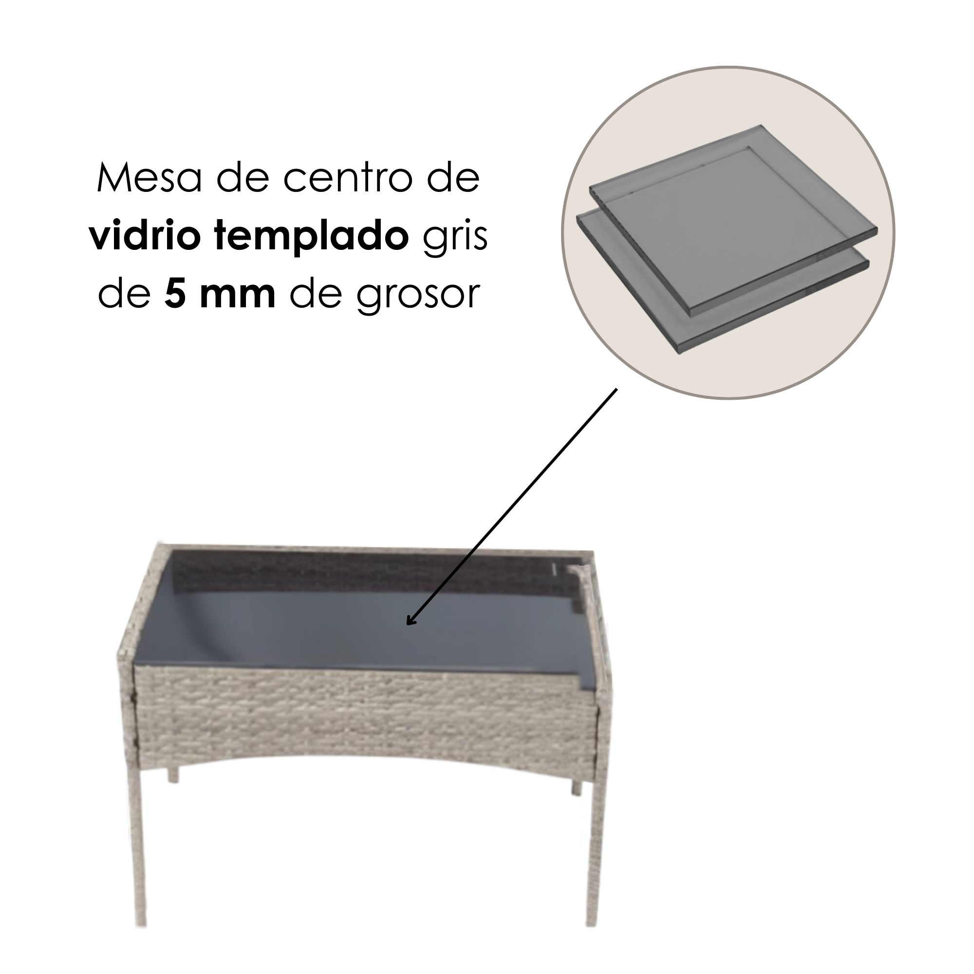 Foto 9 pulgar | Ilios Innova | Juego De Muebles De Jardín De Mimbre Para 8 Personas