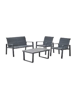 Foto 2 | Naterial Set De Sala Para Jardín: Sofá De 2 Plazas + 2 Sillones + Mesa De Centro De Aluminio Para Exterior, Modelo Ar