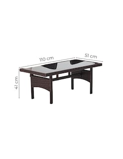 Foto 8 | Naterial Set De Jardín : Sofá De Dos Plazas Tipo Ratán + Dos Sillas Individuales Tipo Ratán + Una Mesa De Ce