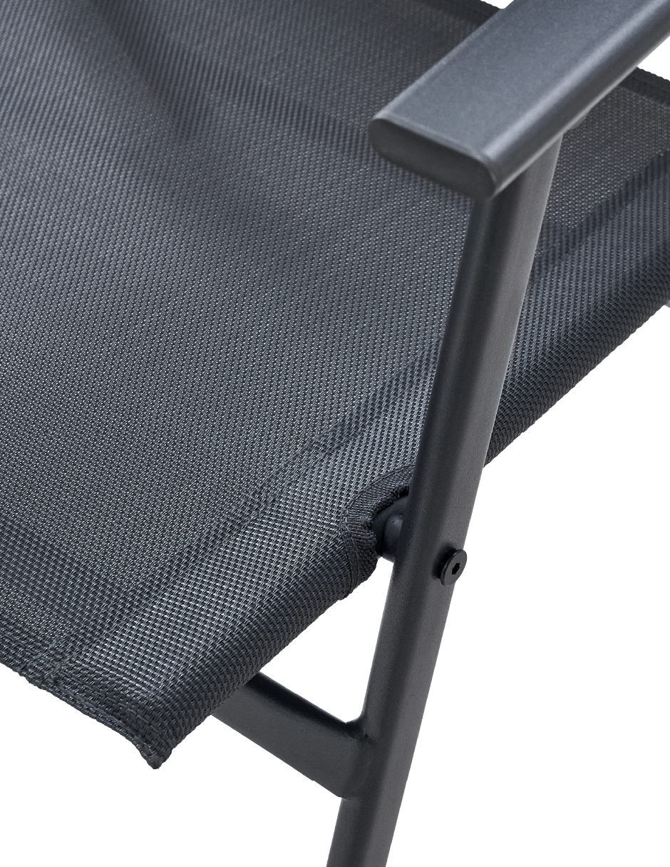 Foto 4 pulgar | Naterial Set De Comedor 6 Sillas Plegables + Mesa + 1 Sombrilla De Acero Para Exterior, Modelo Doma