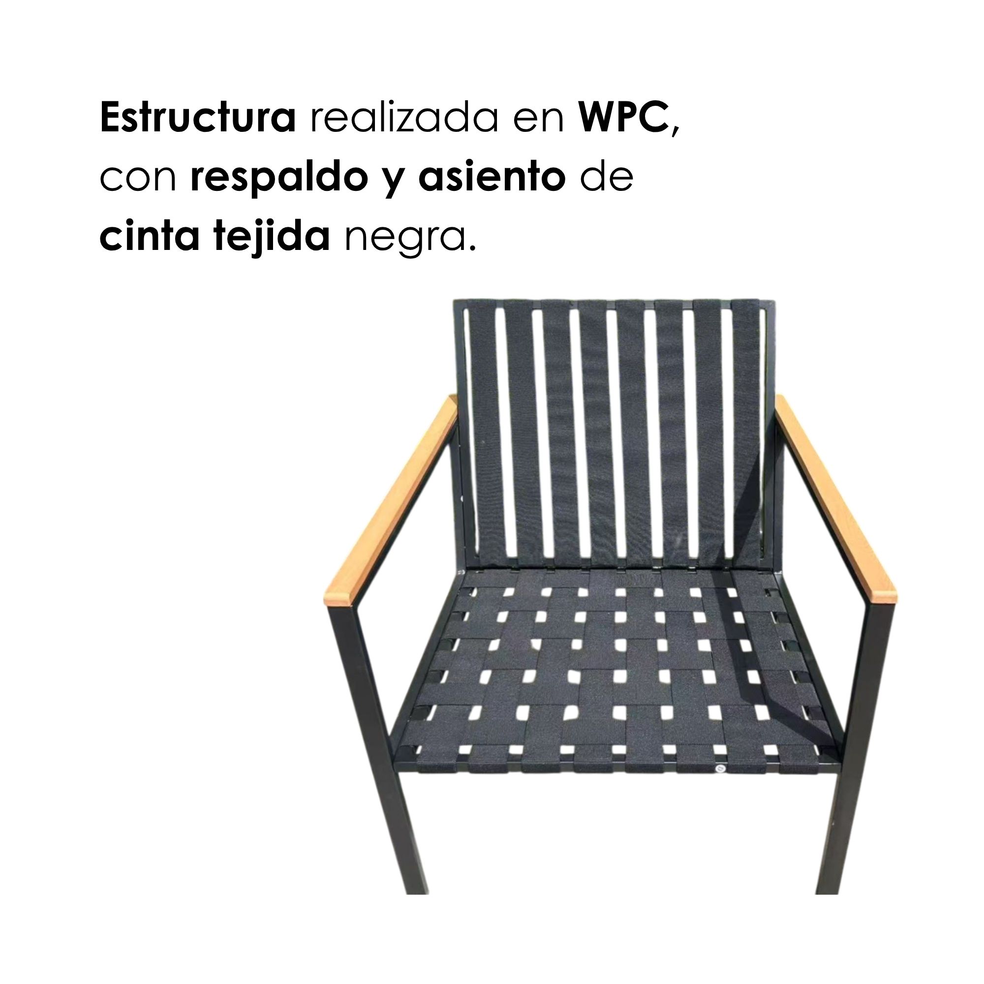 Foto 8 pulgar | Ilios Innova | Sala De Jardín 2 Plazas Gris Con Mesa De Centro  Diseño Moderno Para Exterior  Terraza O Balcón.