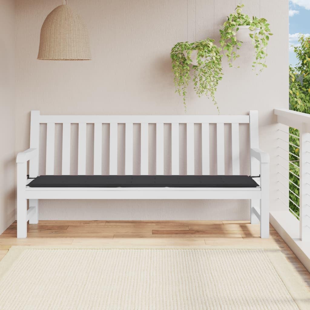 Foto 3 pulgar | Cojín Para Banco De Jardín Vidaxl  Tela Oxford Negra  200 X 50 X 3 Cm - Venta Internacional.