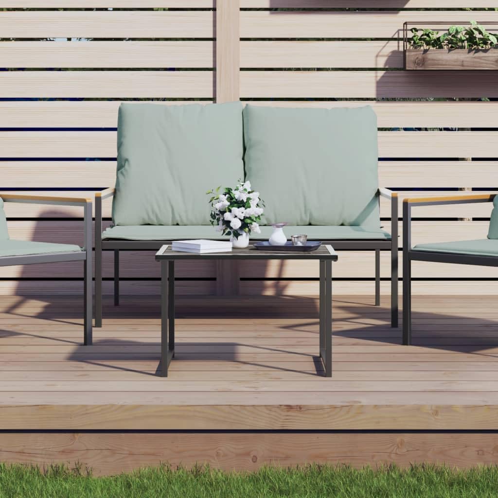 Foto 3 pulgar | Mesa De Patio Vidaxl De Acero Antracita  55 X 40 X 37 Cm  Impermeable - Venta Internacional.