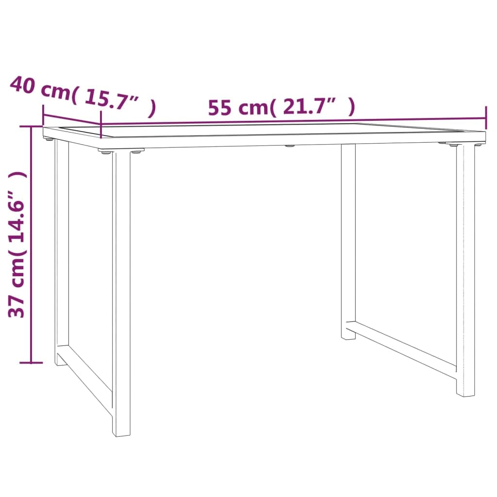 Foto 7 pulgar | Mesa De Patio Vidaxl De Acero Antracita  55 X 40 X 37 Cm  Impermeable - Venta Internacional.