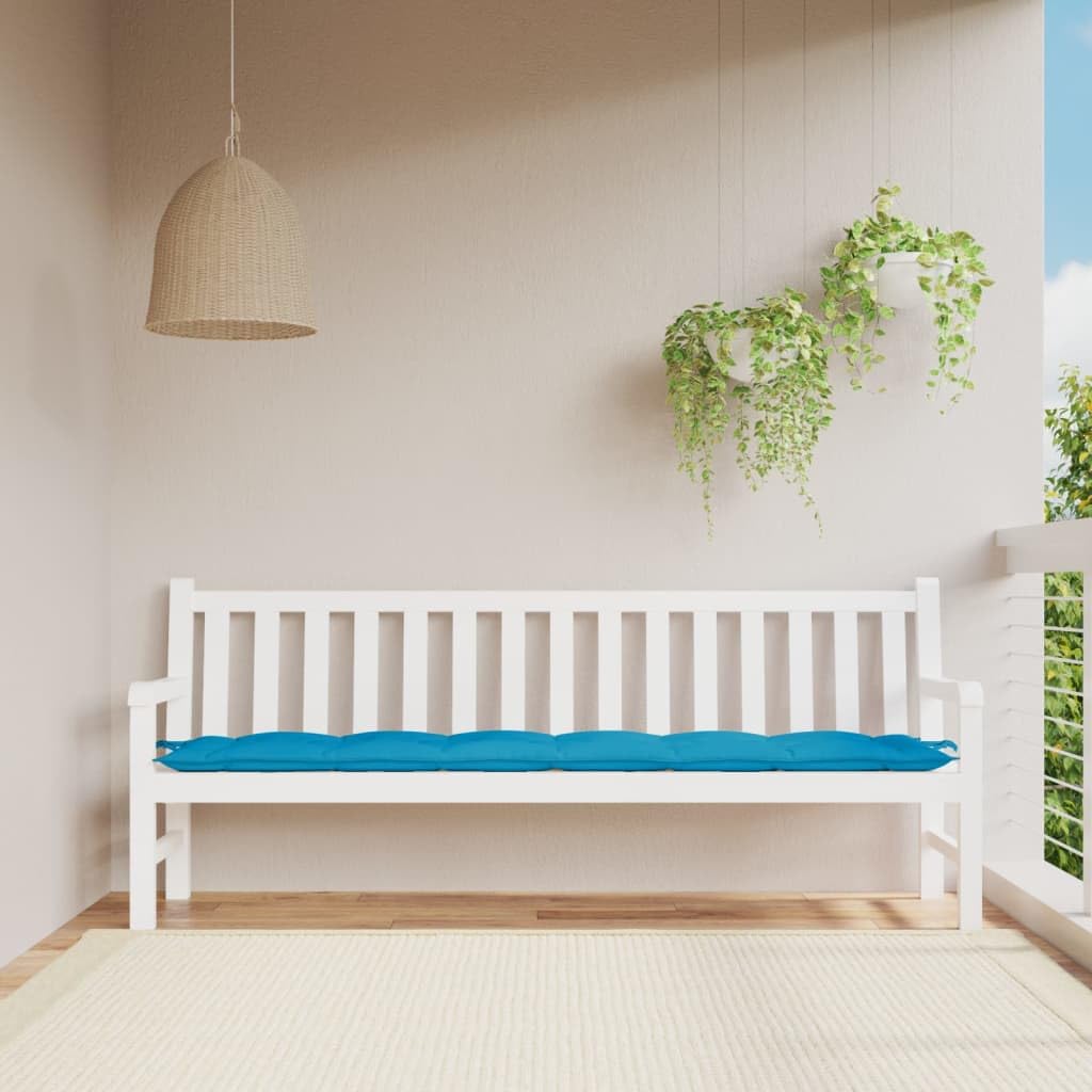 Foto 2 | Cojín Para Banco De Jardín Vidaxl  Tela Oxford Azul Claro - Venta Internacional.