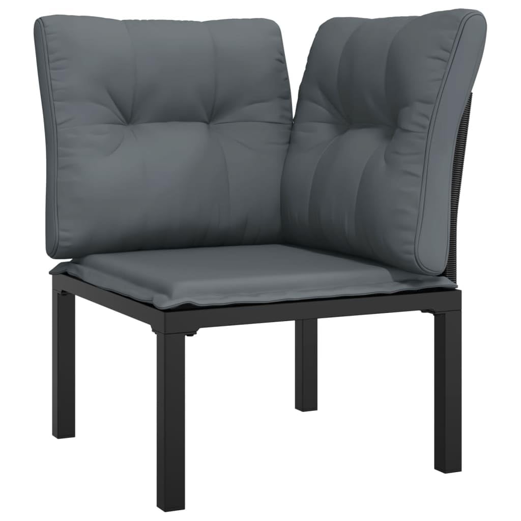 Foto 7 pulgar | Set Patio Lounge Vidaxl De 6 Piezas Con Mesa De Café Negro/gris - Venta Internacional.
