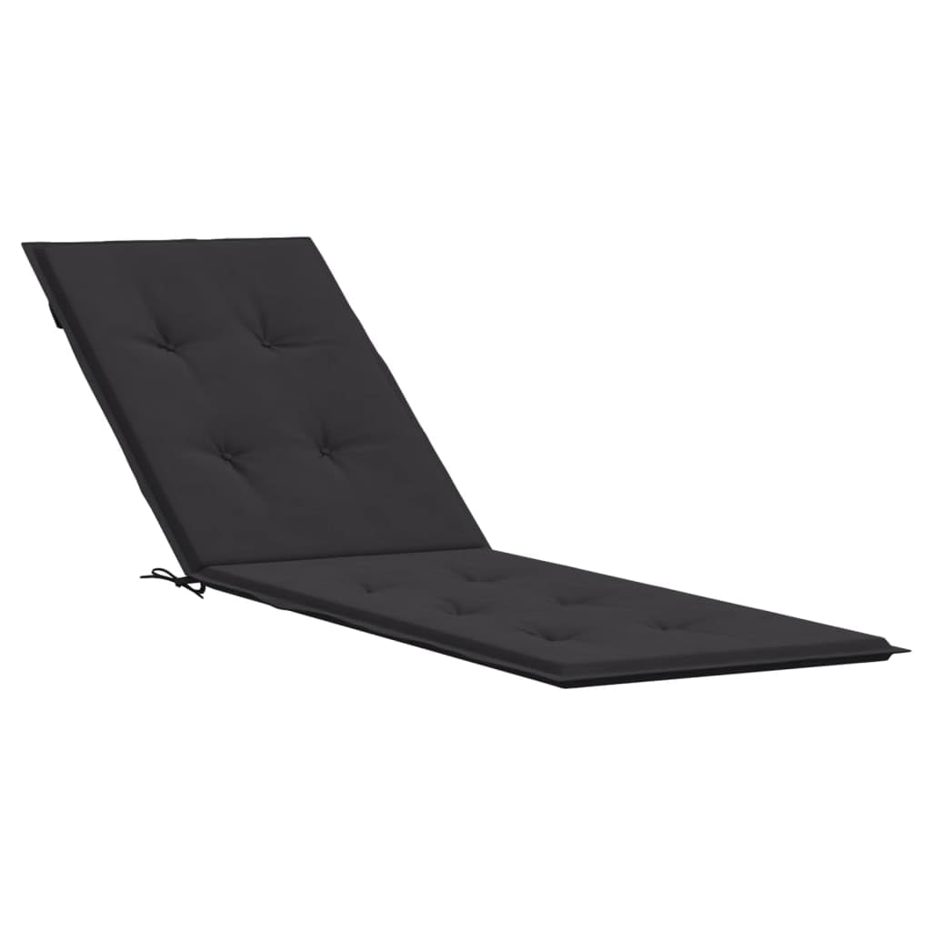Foto 4 pulgar | Cojín Para Tumbona Vidaxl  Tela Oxford Negra Duradera - Venta Internacional.
