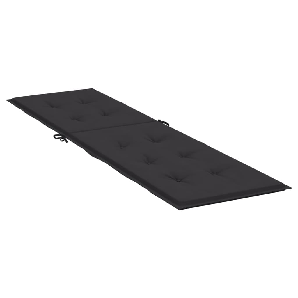 Foto 5 | Cojín Para Tumbona Vidaxl  Tela Oxford Negra Duradera - Venta Internacional.