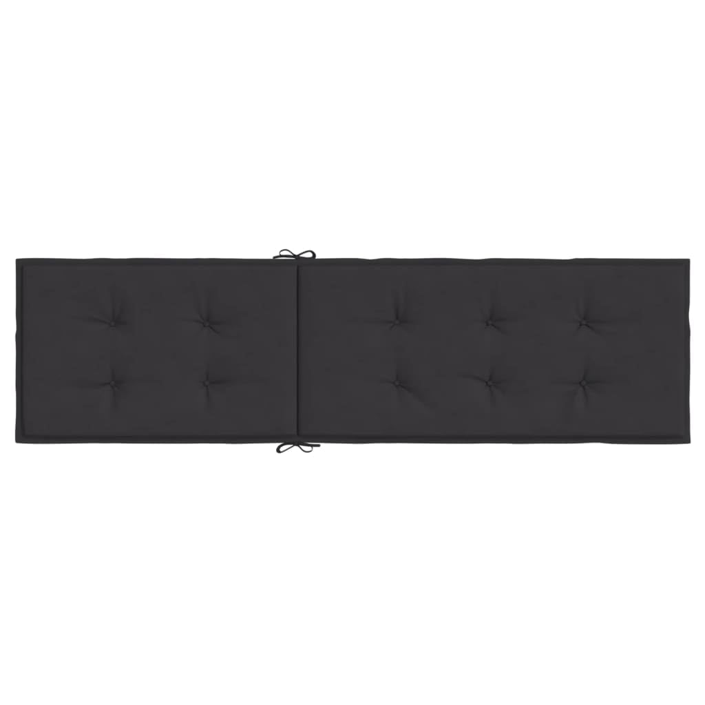 Foto 7 pulgar | Cojín Para Tumbona Vidaxl  Tela Oxford Negra Duradera - Venta Internacional.
