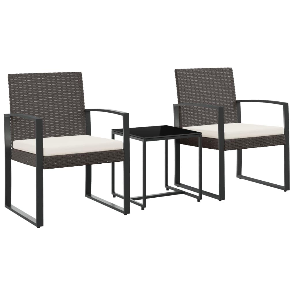 Foto 2 pulgar | Set De Comedor Para Patio Vidaxl  Ratán Marrón  Polipropileno Y Acero - Venta Internacional.