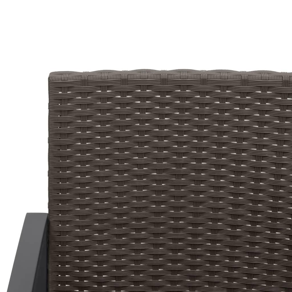 Foto 7 pulgar | Set De Comedor Para Patio Vidaxl  Ratán Marrón  Polipropileno Y Acero - Venta Internacional.