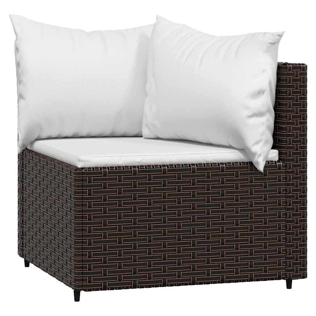 Foto 6 pulgar | Set Patio Lounge Vidaxl De 3 Piezas De Poliratán Marrón Para Exteriores - Venta Internacional.