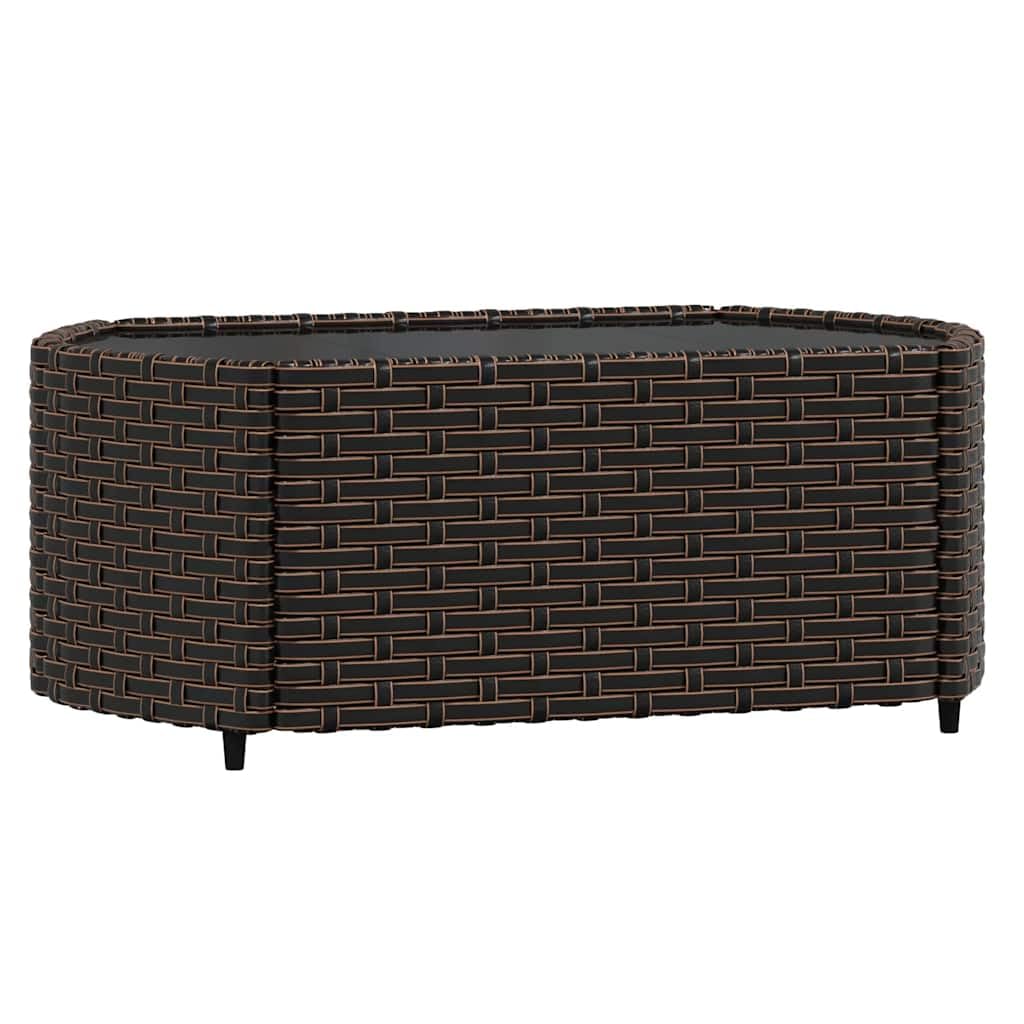Foto 7 pulgar | Set Patio Lounge Vidaxl De 3 Piezas De Poliratán Marrón Para Exteriores - Venta Internacional.