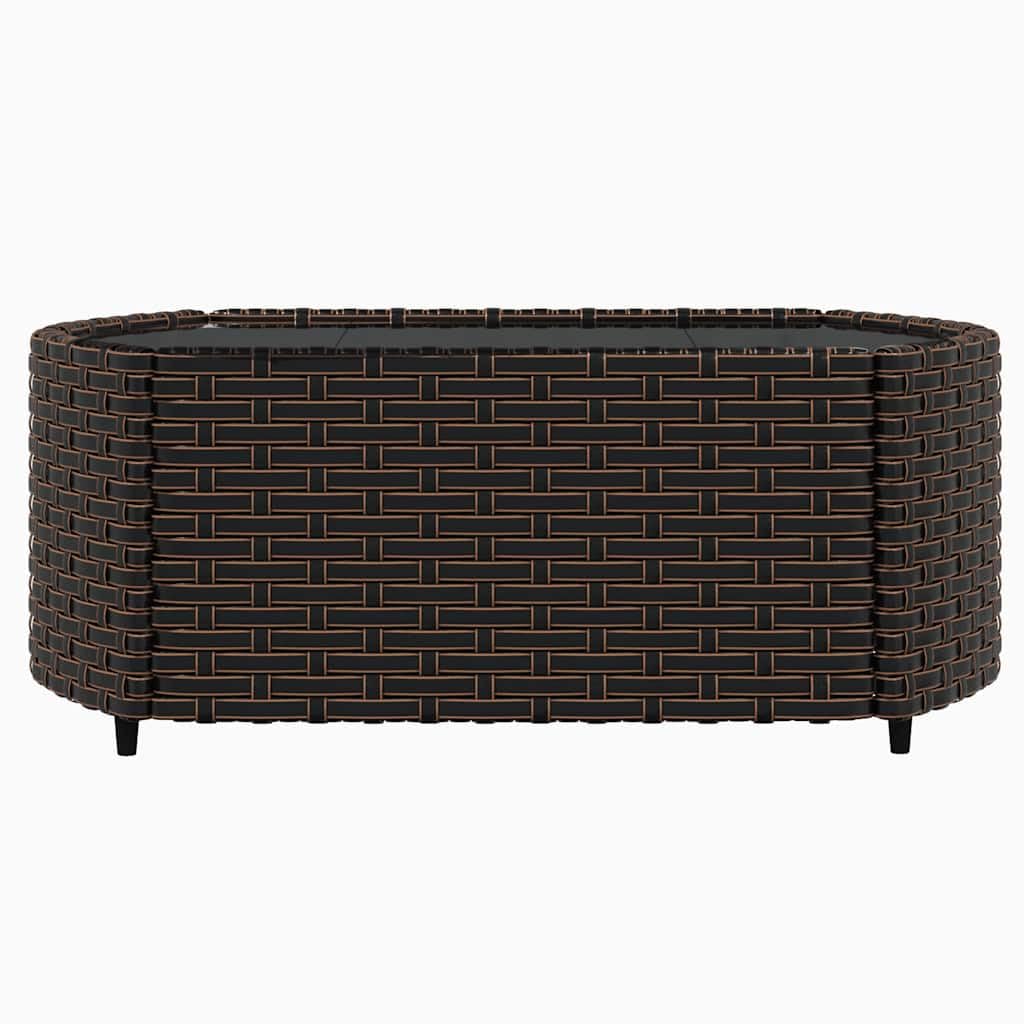 Foto 8 pulgar | Set Patio Lounge Vidaxl De 3 Piezas De Poliratán Marrón Para Exteriores - Venta Internacional.