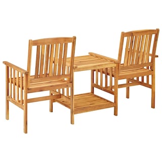 Foto 4 | Set De Mesa Y Sillón Vidaxl Para Patio Balcón Madera De Acacia - Venta Internacional.