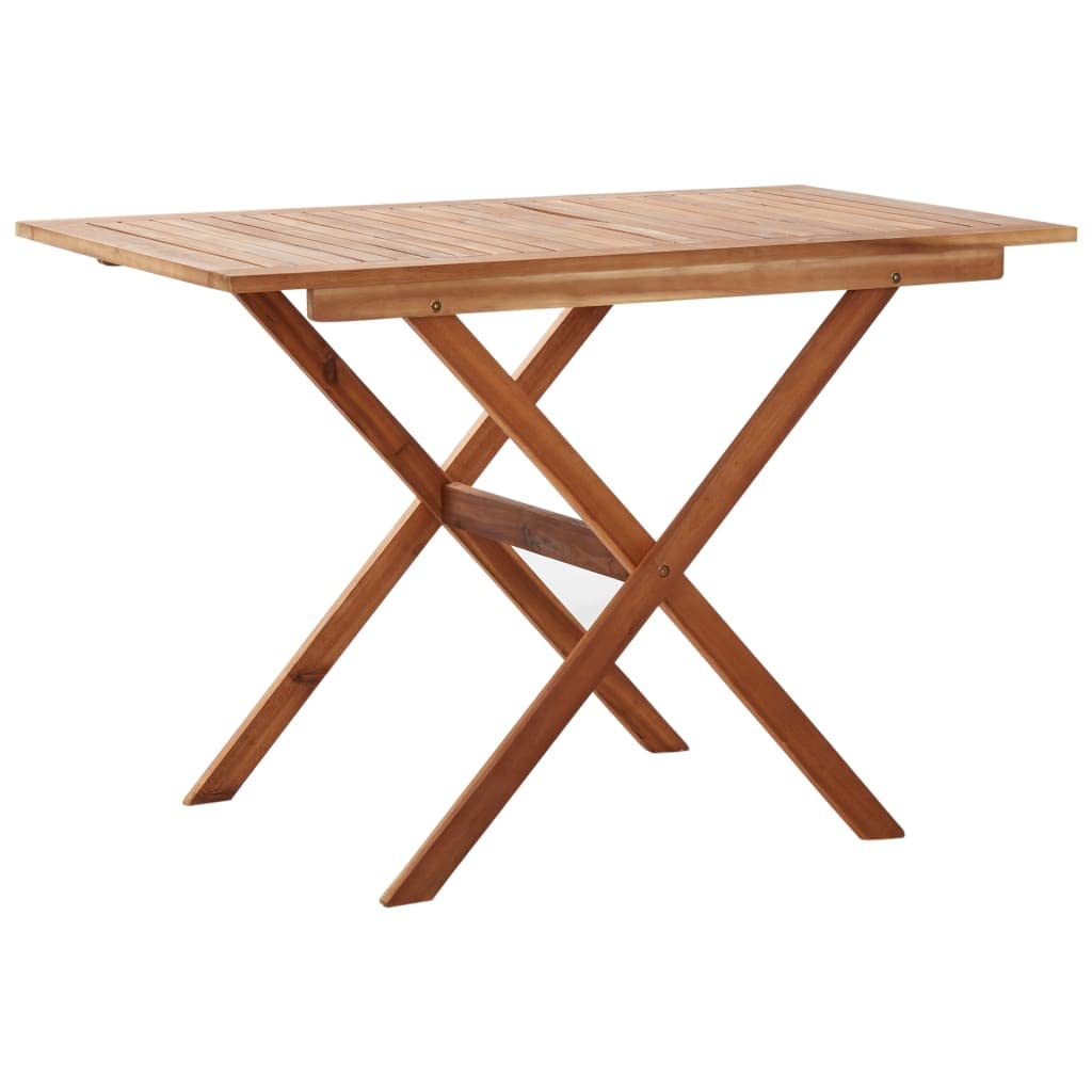 Foto 2 pulgar | Mesa De Patio Vidaxl De Madera Maciza De Acacia 110 X 67 X 74 Cm - Venta Internacional.