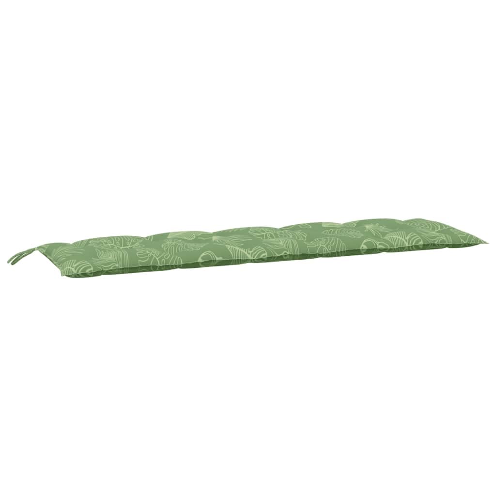 Foto 1 | Cojín Vidaxl Para Banco De Jardín  Diseño De Hojas  70 9 X 19 7 X 2 8 Cm  Color Verde - Venta Internacional.