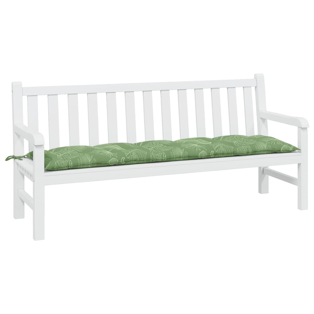 Foto 3 | Cojín Vidaxl Para Banco De Jardín  Diseño De Hojas  70 9 X 19 7 X 2 8 Cm  Color Verde - Venta Internacional.