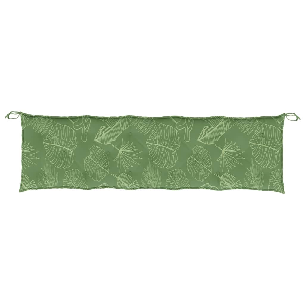 Foto 4 | Cojín Vidaxl Para Banco De Jardín  Diseño De Hojas  70 9 X 19 7 X 2 8 Cm  Color Verde - Venta Internacional.