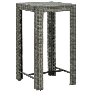 Foto 5 | Set De Bar De Jardín Vidaxl De Poliratán Gris Con Madera De Acacia 3 Piezas - Venta Internacional.