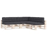 Set De Cojines Para Sofá Pallet Vidaxl Color Antracita Para Interiores Y Exteriores - Venta Internacional.