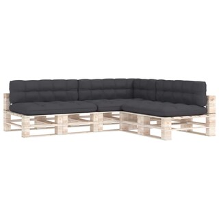 Foto 3 | Set De Cojines Para Sofá Pallet Vidaxl Color Antracita Para Interiores Y Exteriores - Venta Internacional.