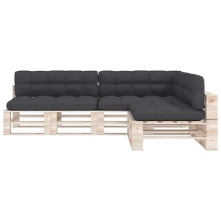 Foto 4 | Set De Cojines Para Sofá Pallet Vidaxl Color Antracita Para Interiores Y Exteriores - Venta Internacional.