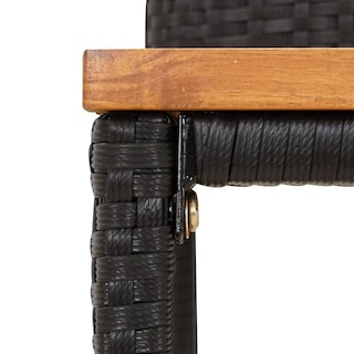 Foto 6 | Set De Bar Para Patio Vidaxl 3 Piezas Madera De Poliratán Negro Madera De Acacia - Venta Internacional.