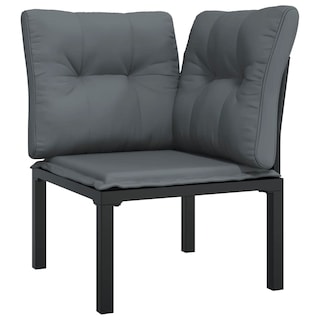 Foto 4 | Set Patio Lounge Vidaxl 3 Piezas Acero Sintético Ratán Sintético Negro Y Gris - Venta Internacional.