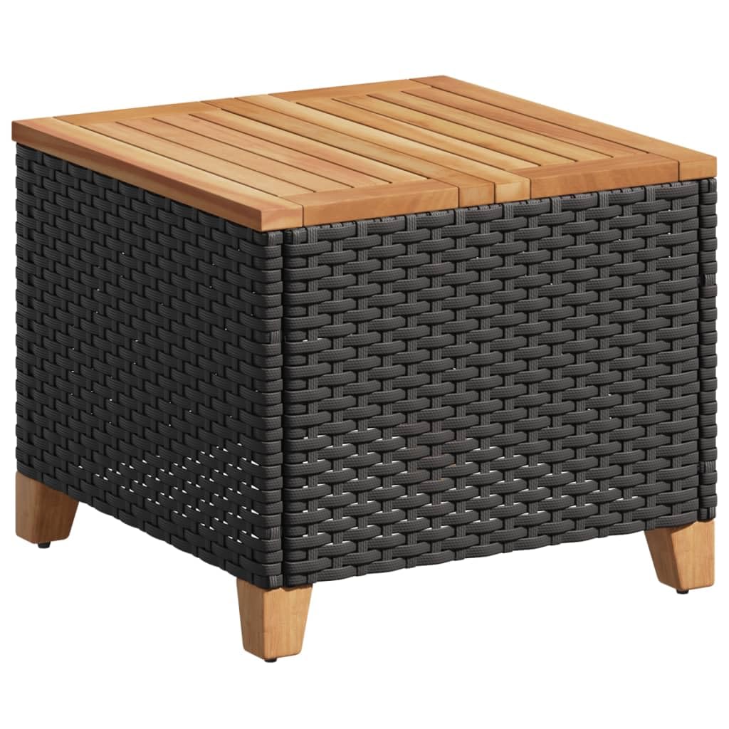 Foto 2 pulgar | Mesa De Café Vidaxl Para Patio  Cuadrada  Poliratán  Madera De Acacia - Venta Internacional.