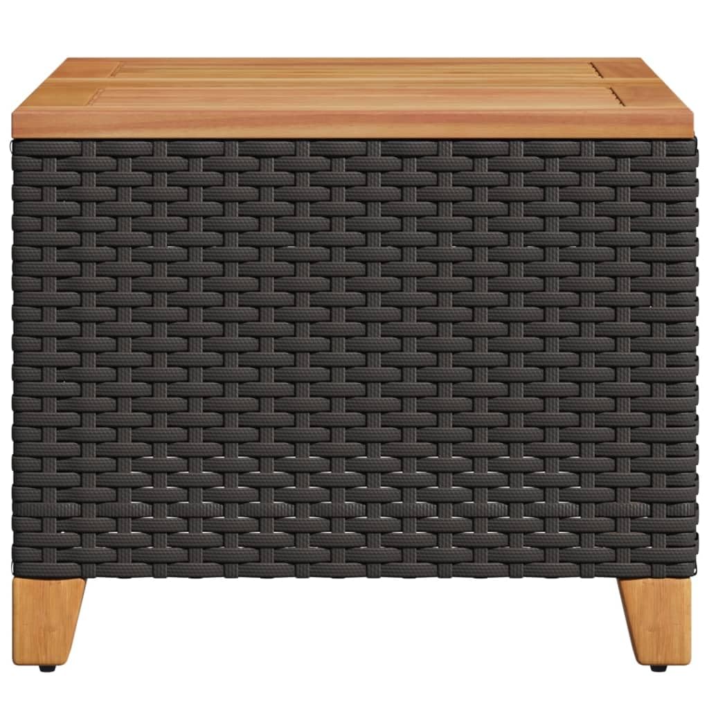 Foto 6 pulgar | Mesa De Café Vidaxl Para Patio  Cuadrada  Poliratán  Madera De Acacia - Venta Internacional.