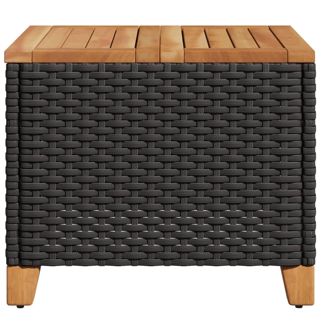 Foto 7 pulgar | Mesa De Café Vidaxl Para Patio  Cuadrada  Poliratán  Madera De Acacia - Venta Internacional.