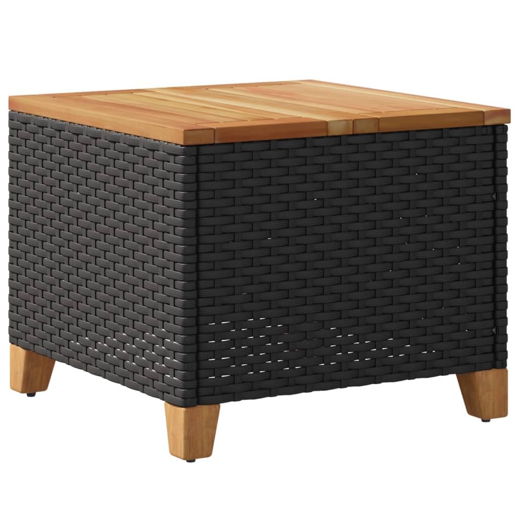 Foto 8 pulgar | Mesa De Café Vidaxl Para Patio  Cuadrada  Poliratán  Madera De Acacia - Venta Internacional.