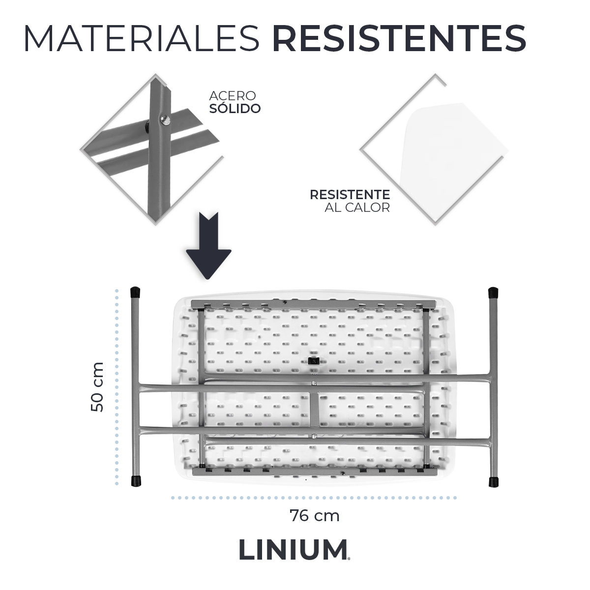 Foto 5 pulgar | Mesa Linium Indiviudual Plegable 3 Niveles Altura Ajustable Blanco