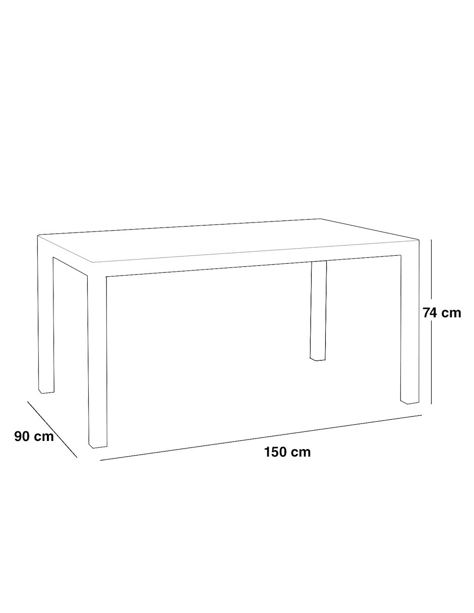 Foto 3 | Mesa Rectangular Merkatari Sher De Polipropileno