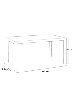 Foto 3 | Mesa Rectangular Merkatari Sher De Polipropileno