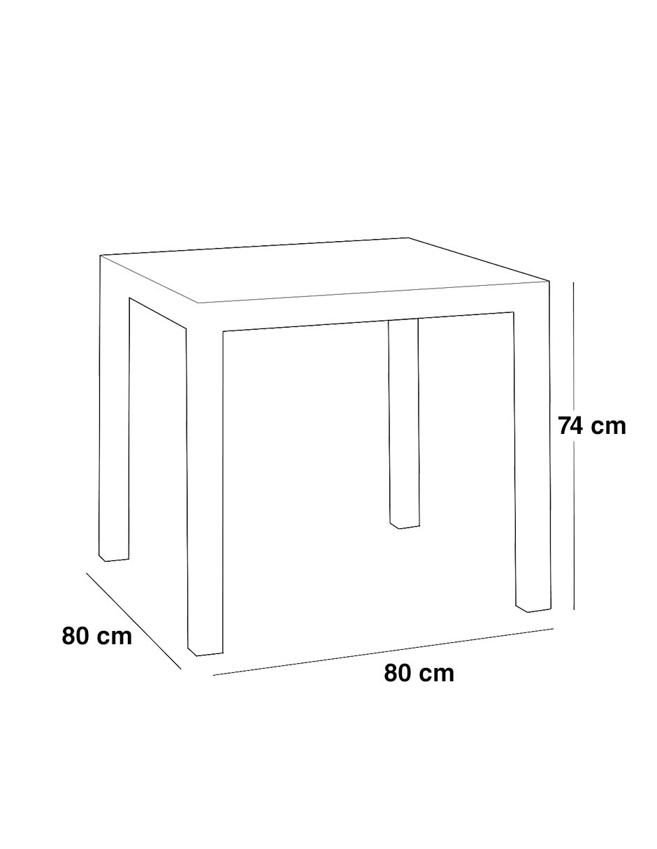 Foto 4 pulgar | Mesa Cuadrada Merkatari Master De Plástico